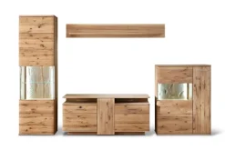 Wohnwand 320 cm Asteiche bianco teilmassiv