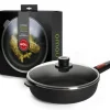 WOLL Guss-Hochrandpfanne NOWO TITANIUM mit Deckel 28 cm