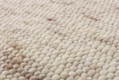 Wollteppich WOLFEGG Bubbles 70 x 130 cm beige