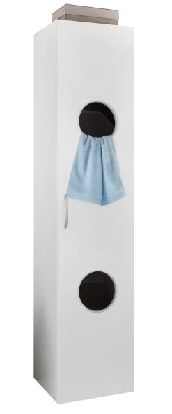 QUARTIER Wäscheschrank 40 x 185 cm weiß