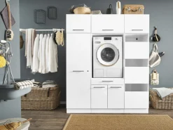 QUARTIER Wäscheschrank MR. SAUBER 50 x 68 cm weiß