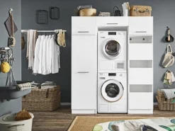 QUARTIER Wäscheschrank MR. SAUBER 50 x 68 cm weiß